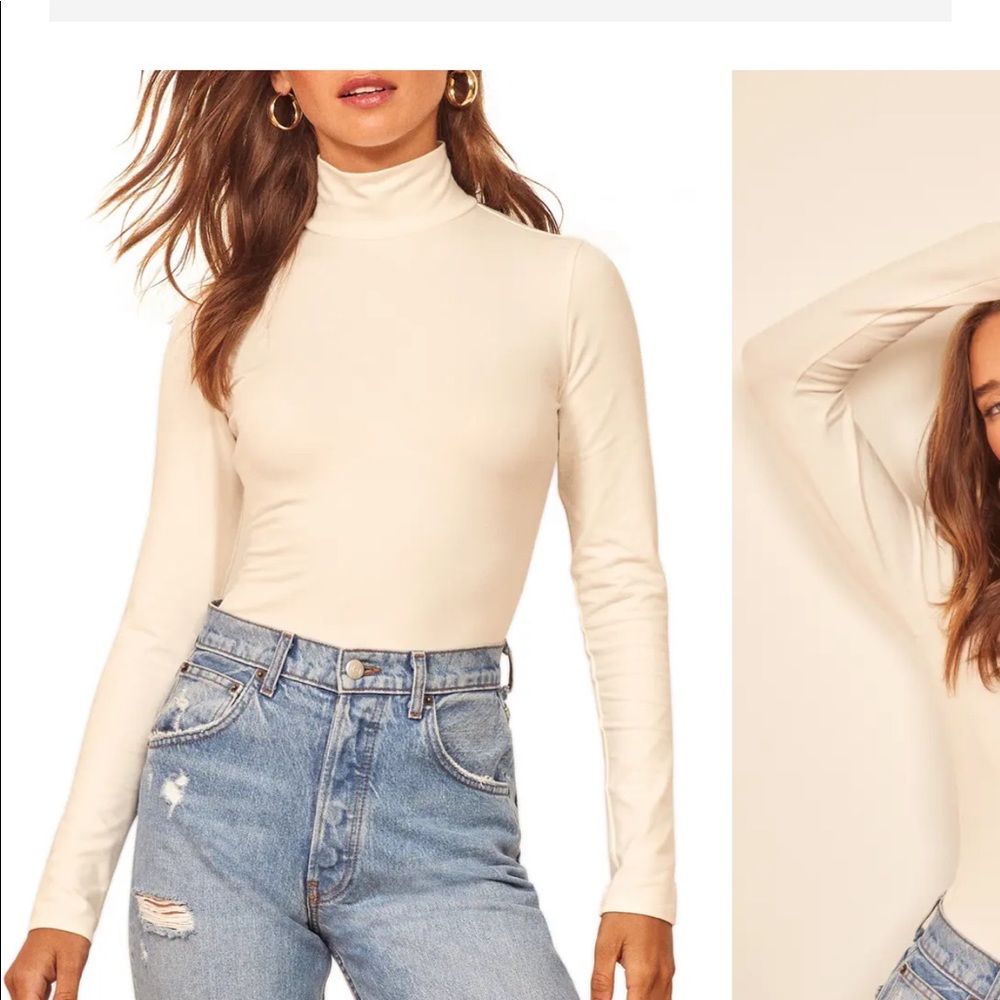 Reformation navia bodysuit in ivory - sold out!